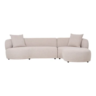 Kingston Sofa, Naturfarvet højrevendt med 2 puder