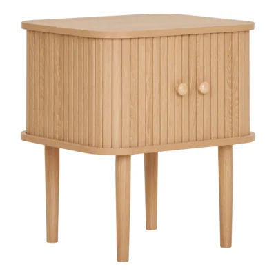 Nikko hjørnebord, Naturfarvet med 2 låger