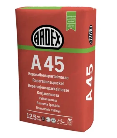 Ardex A45, Gulv & Vægspartelmasse 12,5 kg. 