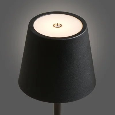 Bradford Bordlampe i sort metal og genopladelig