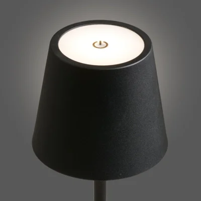 Bradford Bordlampe i sort metal og genopladelig