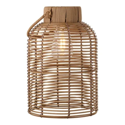Brentford lampe med natur skærm og integreret solceller - UDSOLGT TIL UGE 36.