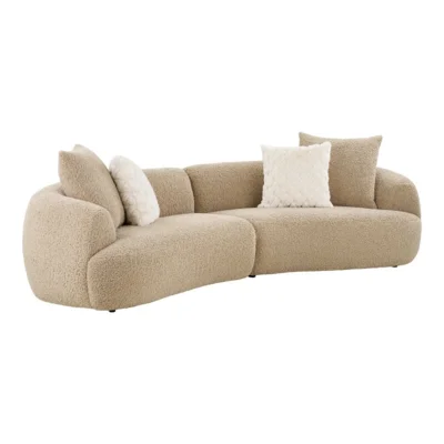 Dali Sofa med 4 puder i lysebrun