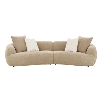 Dali Sofa med 4 puder i lysebrun