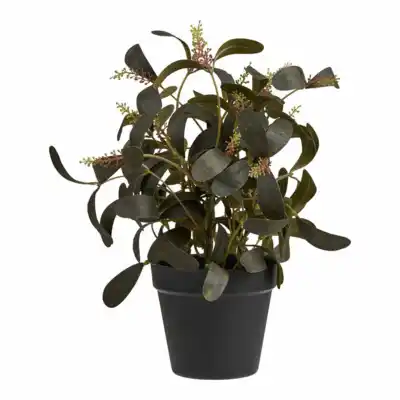 Kunstig grøn plante, højde 35 cm.
