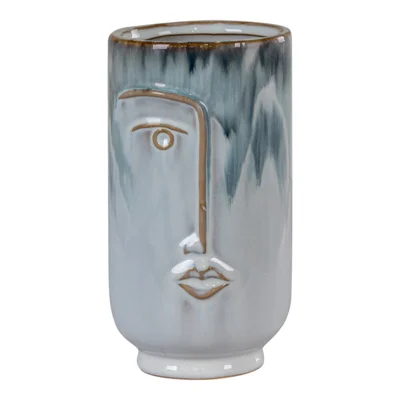 Vase i blå keramik