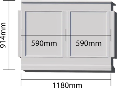 1180x914 mm.