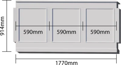 1770x914 mm.