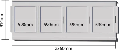2360x914 mm.