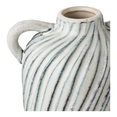Vase i blå keramik
