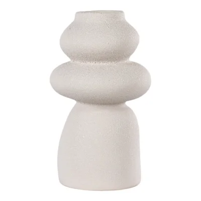 Vase i beige keramik