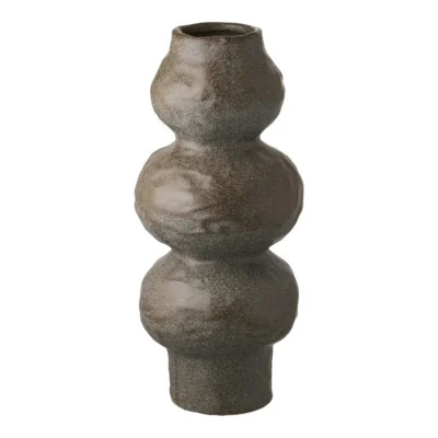 Vase, mørkegrå keramik