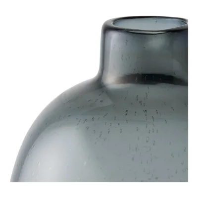 Vase i sort smoked glas