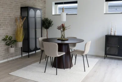 Halden Spisebordsstol i beige og sorte ben