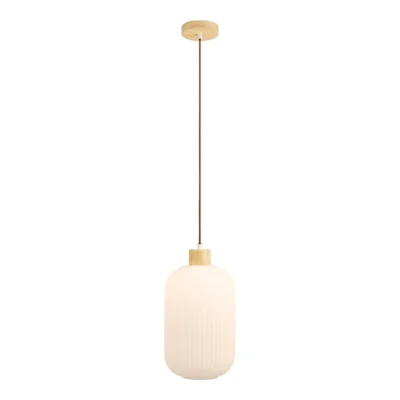 Loftlampe Argalo i hvidt glas
