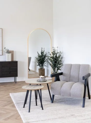 Madrid Spejl med messing look ramme