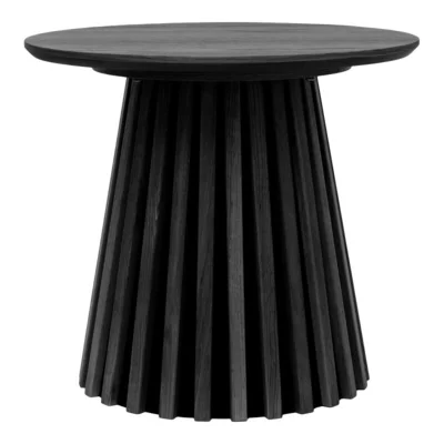 Osaka Hjørnebord, egefiner sort Ø50 cm