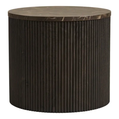 Rota Hjørnebord i mørkebrun marmor look