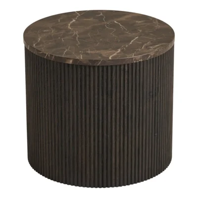 Rota Hjørnebord i mørkebrun marmor look