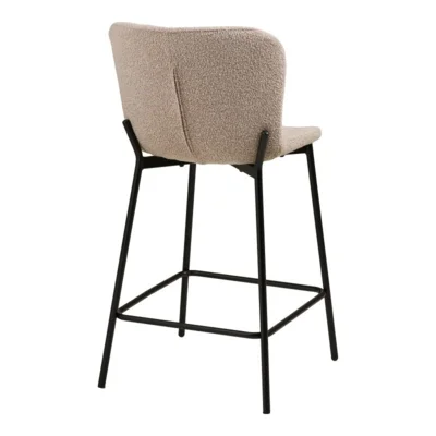 Maceda Counterstol i beige bouclé