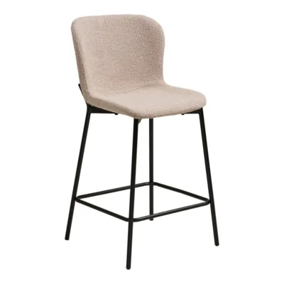 Maceda Counterstol i beige bouclé