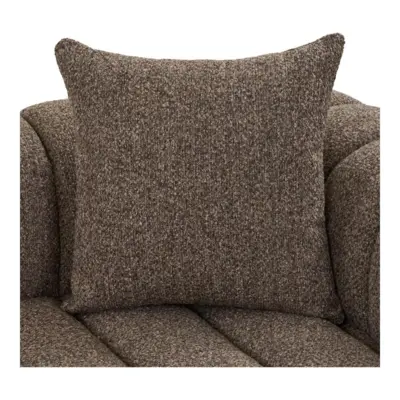 Aurora Loungesofa, Brun og venstrevendt med 3 puder