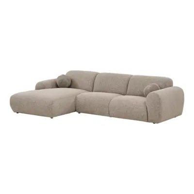 Clyde Loungesofa, Sten-grå venstrevendt og med 2 puder