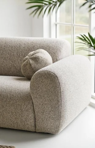 Clyde Loungesofa, Sten-grå højrevendt og med 2 puder