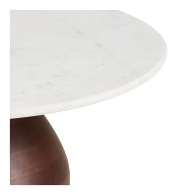 Heide Sofabord, Mango træ og marmor - 35 cm.