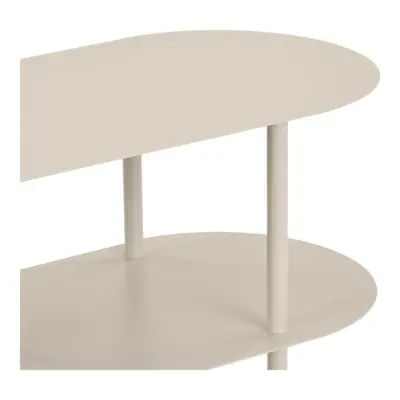Rieti reol, asymmetrisk med 4 hylder, sandfarvet