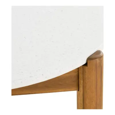 Terracina Spisebord, Plade i akacie/terrazzo, hvid og natur