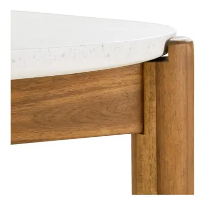 Terracina Spisebord, Plade i akacie/terrazzo, hvid og natur