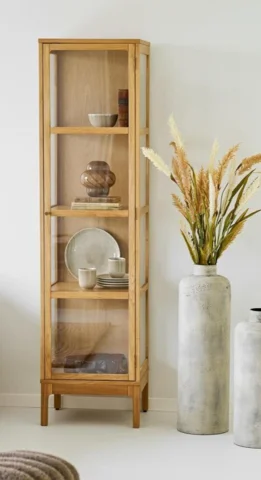 Hou metal dekorationskrukke i antik beige, Stor