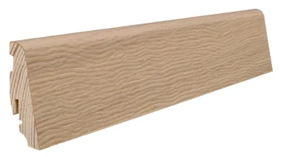 Fodpanel til trægulv, Eg Purohvid børstet, 19x58 mm. Oliebehandlet