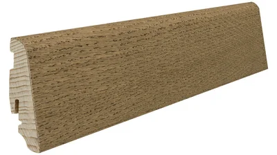 Fodpanel til trægulv, Eg fløjlsbrun, 19x58 mm. Oliebehandlet
