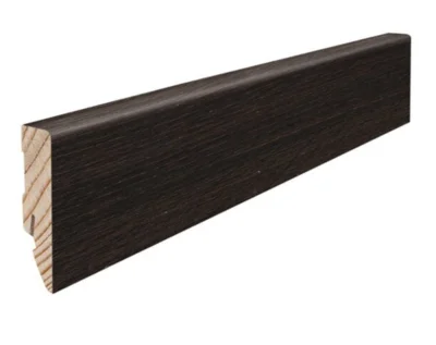 Fodpanel til trægulv, Afrikansk eg børstet, 16x58 mm. Oliebehandlet