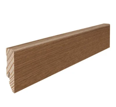 Fodpanel til trægulv, Røget eg børstet, 16x58 mm. Oliebehandlet