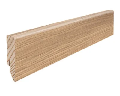 Fodpanel til trægulv, Eg Purohvid børstet, 16x58 mm. Oliebehandlet