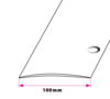 Overgangsprofil, 100 mm. buet sidehullet 