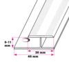 9-11 mm. dilatationsprofil - sidehullet 