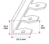 15 cm.