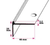 Trappeforkant til 3,2 mm. linoleum, stor - midthullet