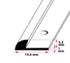 Trappeafslutning til 3,2 mm. linoleum, tynd - midthullet 