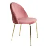 Geneve rosa velour Spisebordsstol