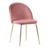 Geneve rosa velour Spisebordsstol