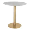 Spisebord Bolzano, Rundt med marmor look bordplade