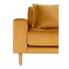 Lido Lounge Sofa - højrevendt i sennepsgul velour 