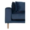 Lido Lounge Sofa - højrevendt i mørkeblåt velour