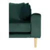 Lido Lounge Sofa - Sofa venstrevendt i mørkegrøn velour