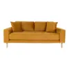 Lido 2,5 Personers Sofa - Sofa i sennepsgult velour